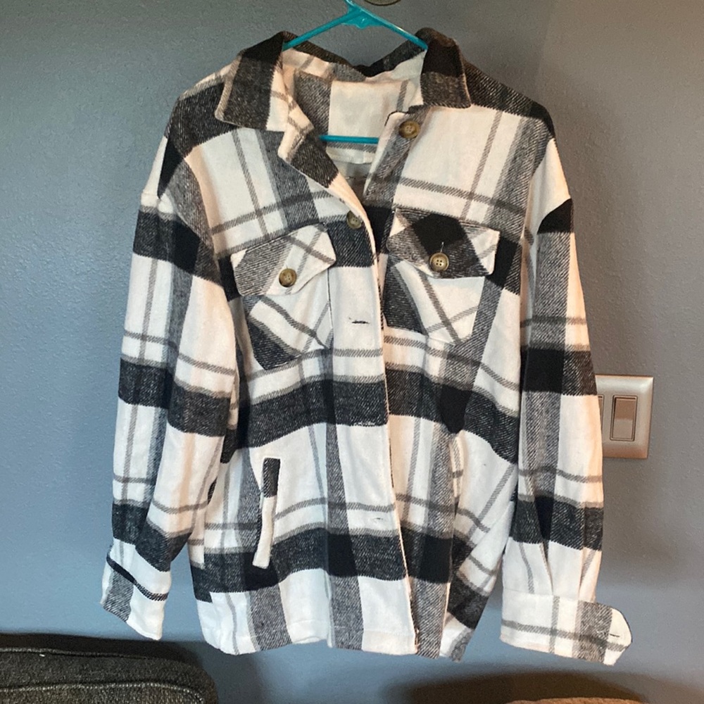 Black and White Shacket BRAND NEW